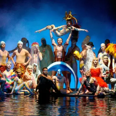 All performers of ‘O’ posing in their character get-up