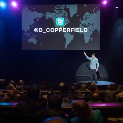 David Copperfield in front of his audience