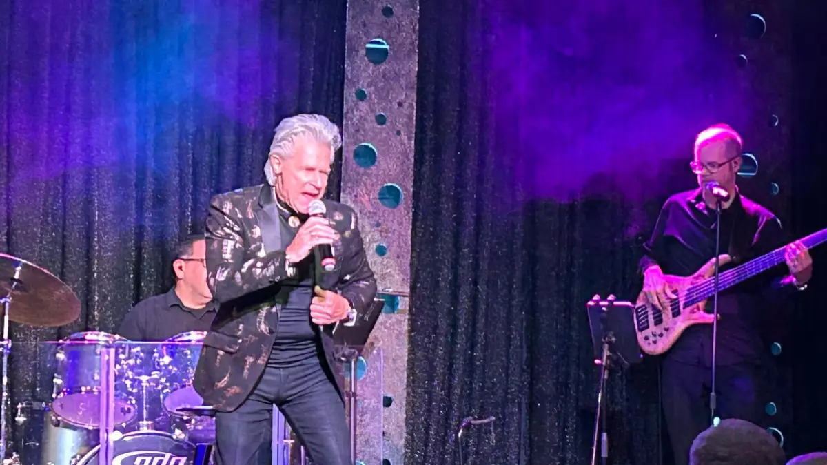 Members from the band performing in Las Vegas