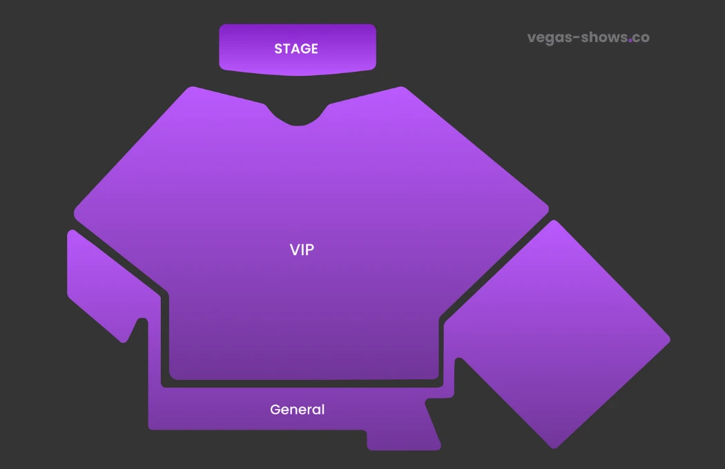 Venue layout of V theater at Planet Hollywood Resort and Casino