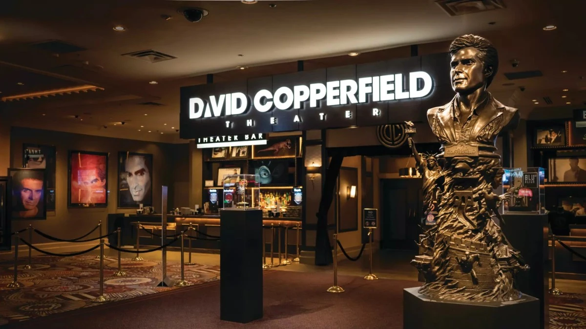 The lobby at the David Copperfield theatre, Las Vegas