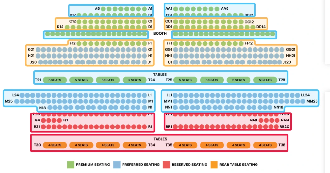 Mat Franco theatre venue layout