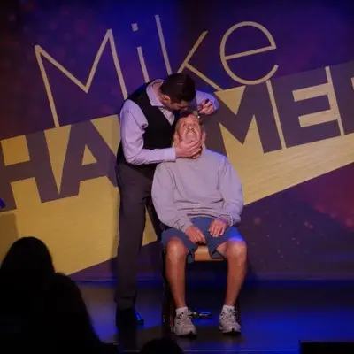 Mike with his audience