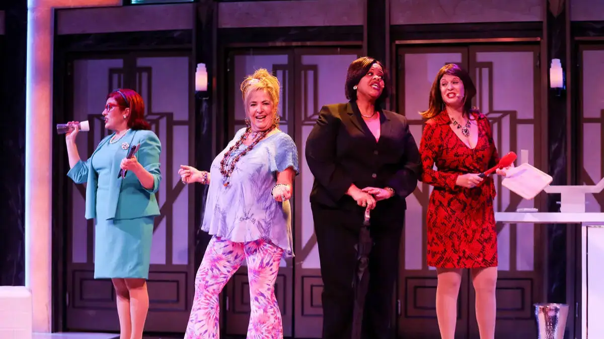 The cast of Menopause the Musical singing