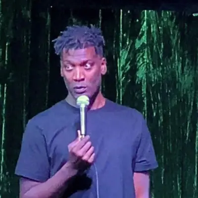 The artist performing amidst on stage in Vegas