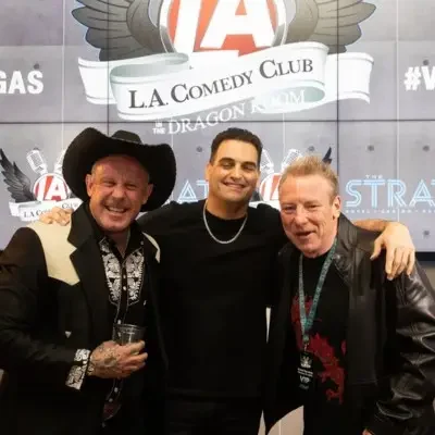 LA Comedy Club artists posing for a photo in Las Vegas