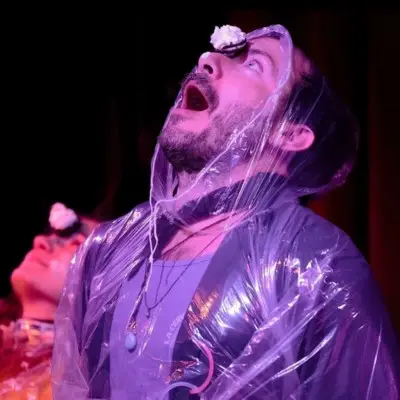 Audience member participating in Thunder Bulge games in Vegas