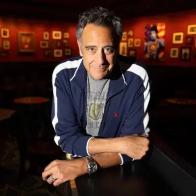 Brad Garrett posing for a photo at Brad Garrett’s Comedy Club in Vegas