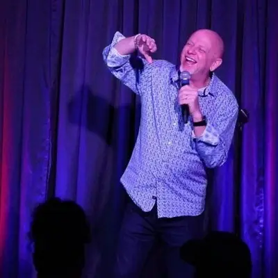 Comedian performing his comedy skits