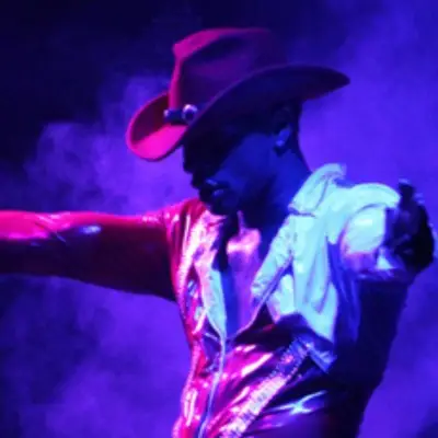 Dancer in a pose during Black Magic Live in Las Vegas