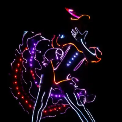 iLuminate dancer posing during performance in Vegas