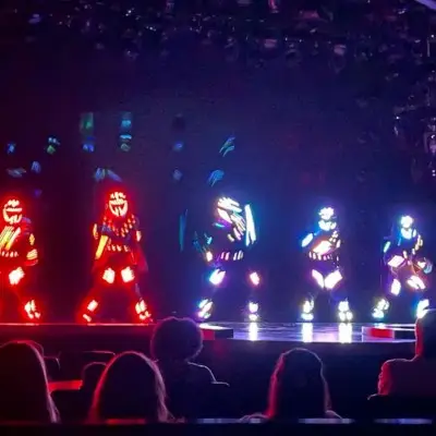 Audience view of the iLuminate show in Vegas