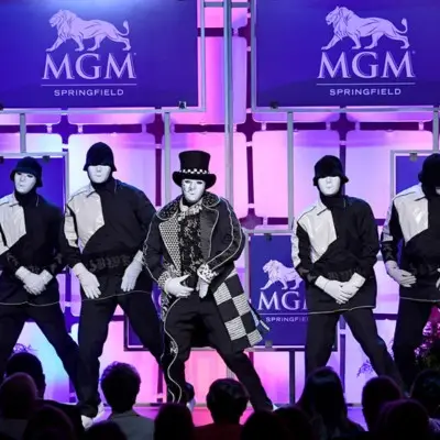 Jabbawockeez dancers on stage for show in Las Vegas