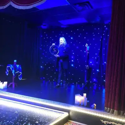 Losander performing magic with a bubble