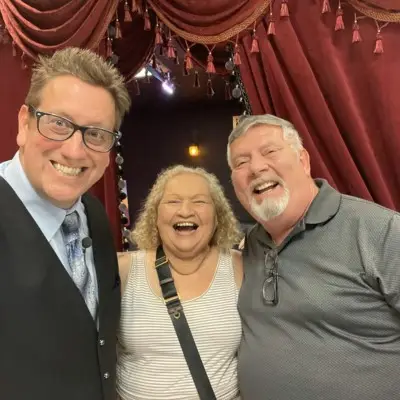 Losander with another magician at the Masters of Magic Show