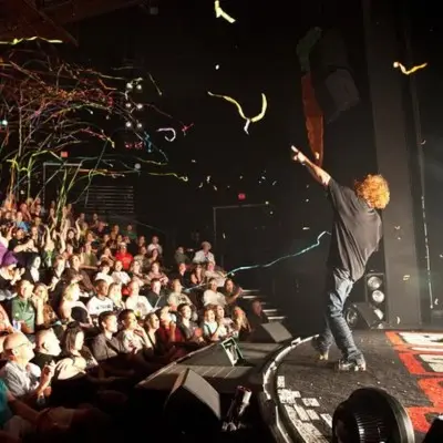 Party streamers at Carrot Top show in Las Vegas