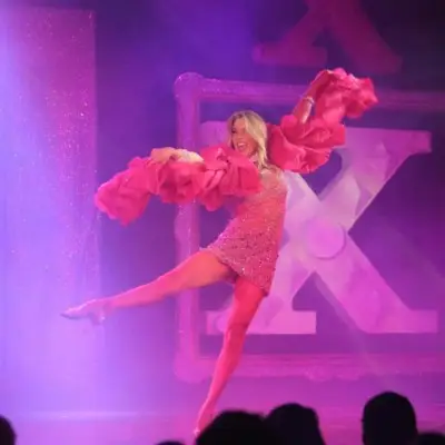 Dancers with garters in formation for X Burlesque in Vegas