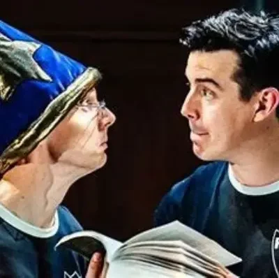 Performers in their costumes at the Potted Potter show