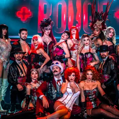 Rouge performers posing for a photo in Las Vegas