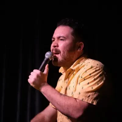 Stand-up comedian during a show at the LA Comedy Club in Las Vegas