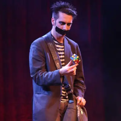 Audience participation during the Tape Face show in Vegas