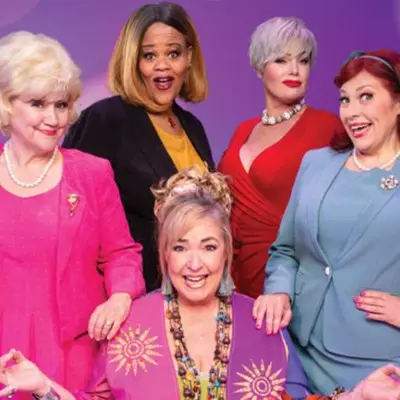 The cast of Menopause the Musical posing