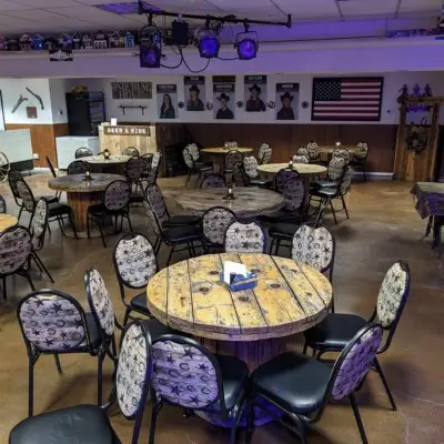 The dining area at Firelight Barn Theater