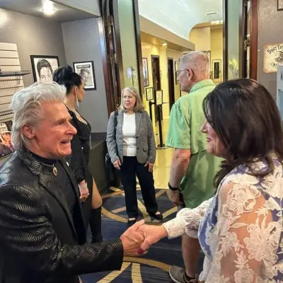 Frankie Vallie look-alike meeting fans after the show