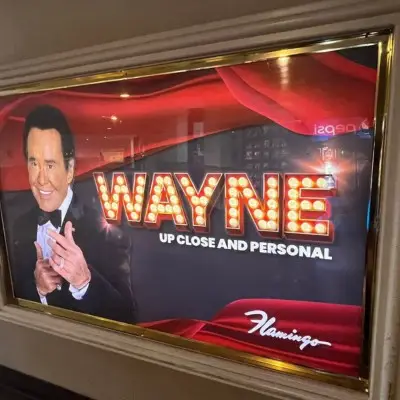 Wayne Newton show signboard at the Flamingo Las Vegas